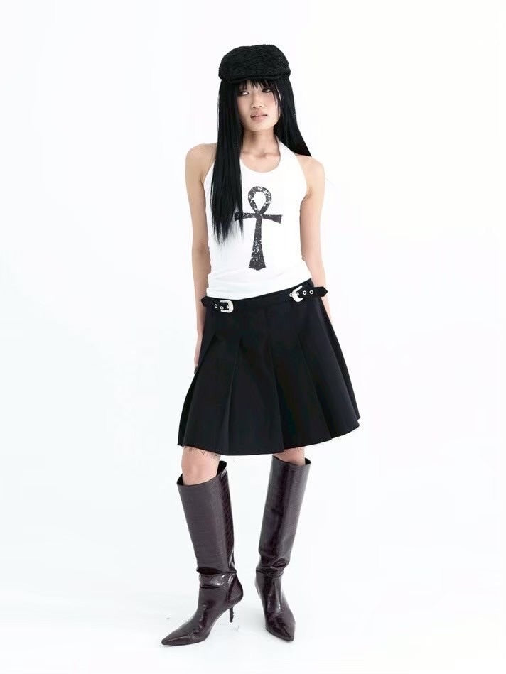 【KAIYA】Ankh Halter neck tank top / 【カイヤ】アンクホルターネックタンクトップ