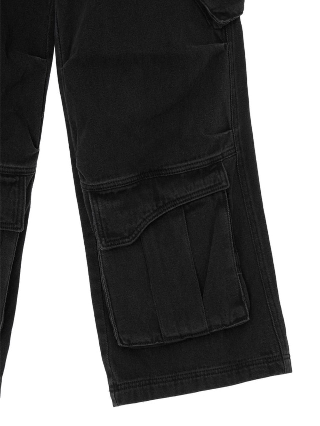 【BLR BLUER】Utility Cargo Washed Denim Pants