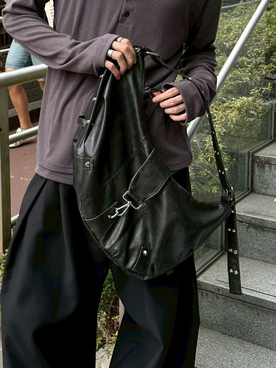 大阪店WEB限定受注制【Chikashitsu +】vintage eyelet shoulder bag / 【チカシツプラス】ビンテージアイレットショルダーバッグ