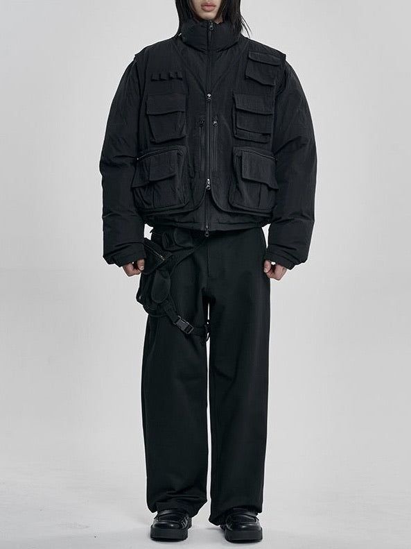 【AJOBYAJO】Cargo Vest Layered Padded Jacket / 【アジョバイアジョ】カーゴベストレイヤードパディッドジャケット