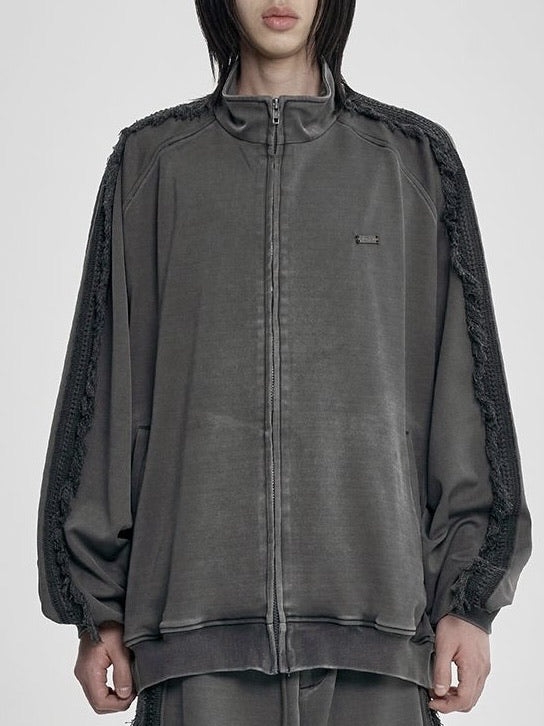 【AJOBYAJO】Lace Trimming Raglan Track Jacket【アジョバイアジョ】レーストリミングラグラントラックジャケット