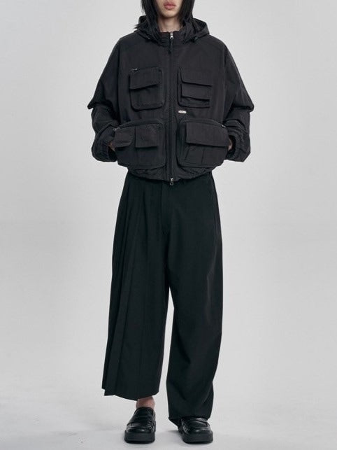 【AJOBYAJO】Asymmetric Pleat Pants / 【アジョバイアジョ】アシンメトリープリーツスラックスパンツ