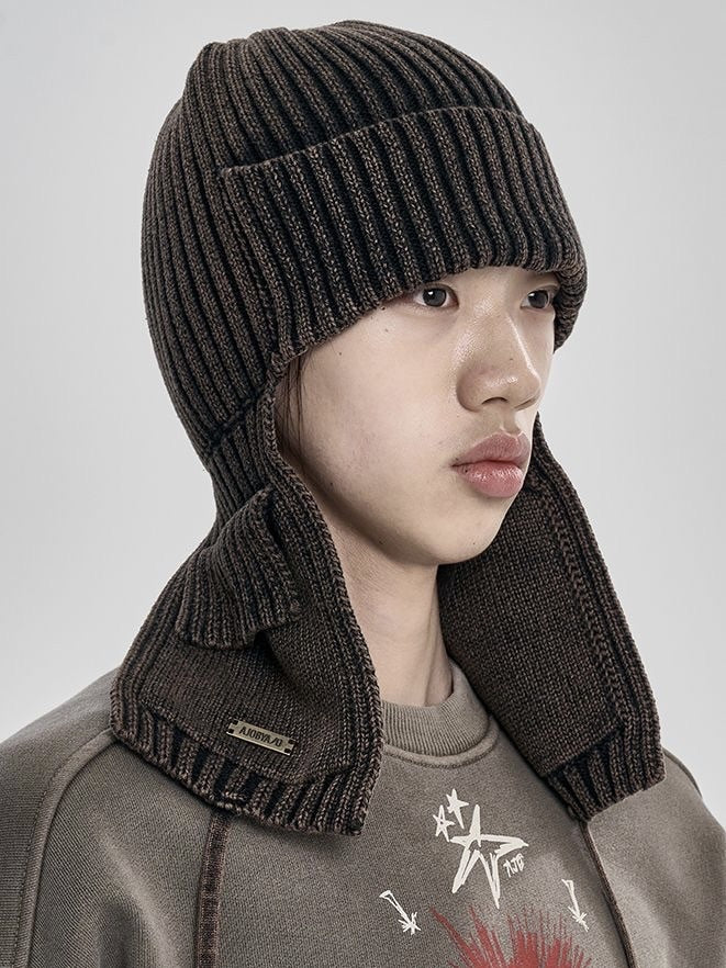 【AJOBYAJO】Washed Knit Trooper Hat / 【アジョバイアジョ】ウォッシュドニットトゥルーバーニット帽