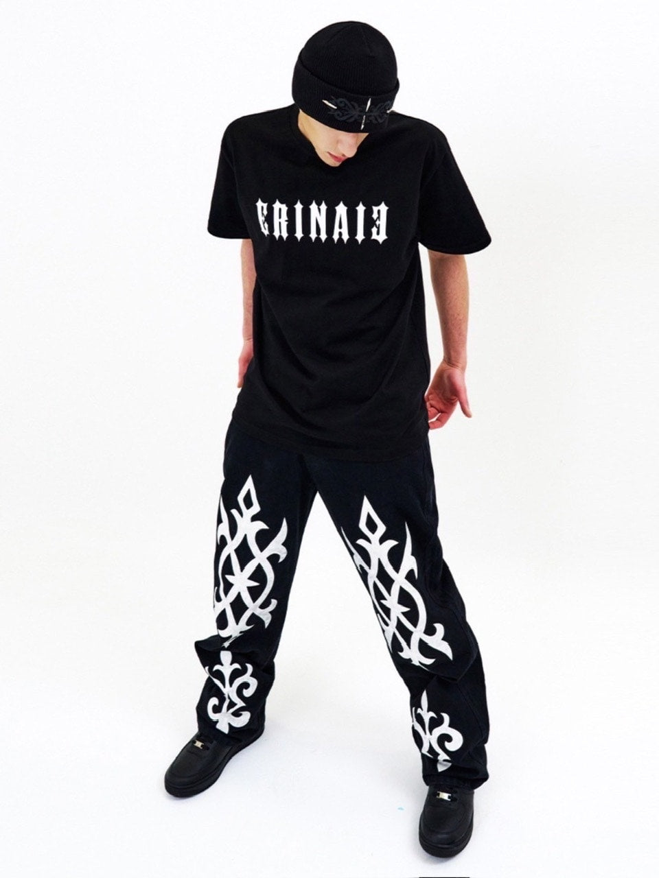 【E RIN AI E】METALLIC TRIBAL SHORT SLEEVE TEE