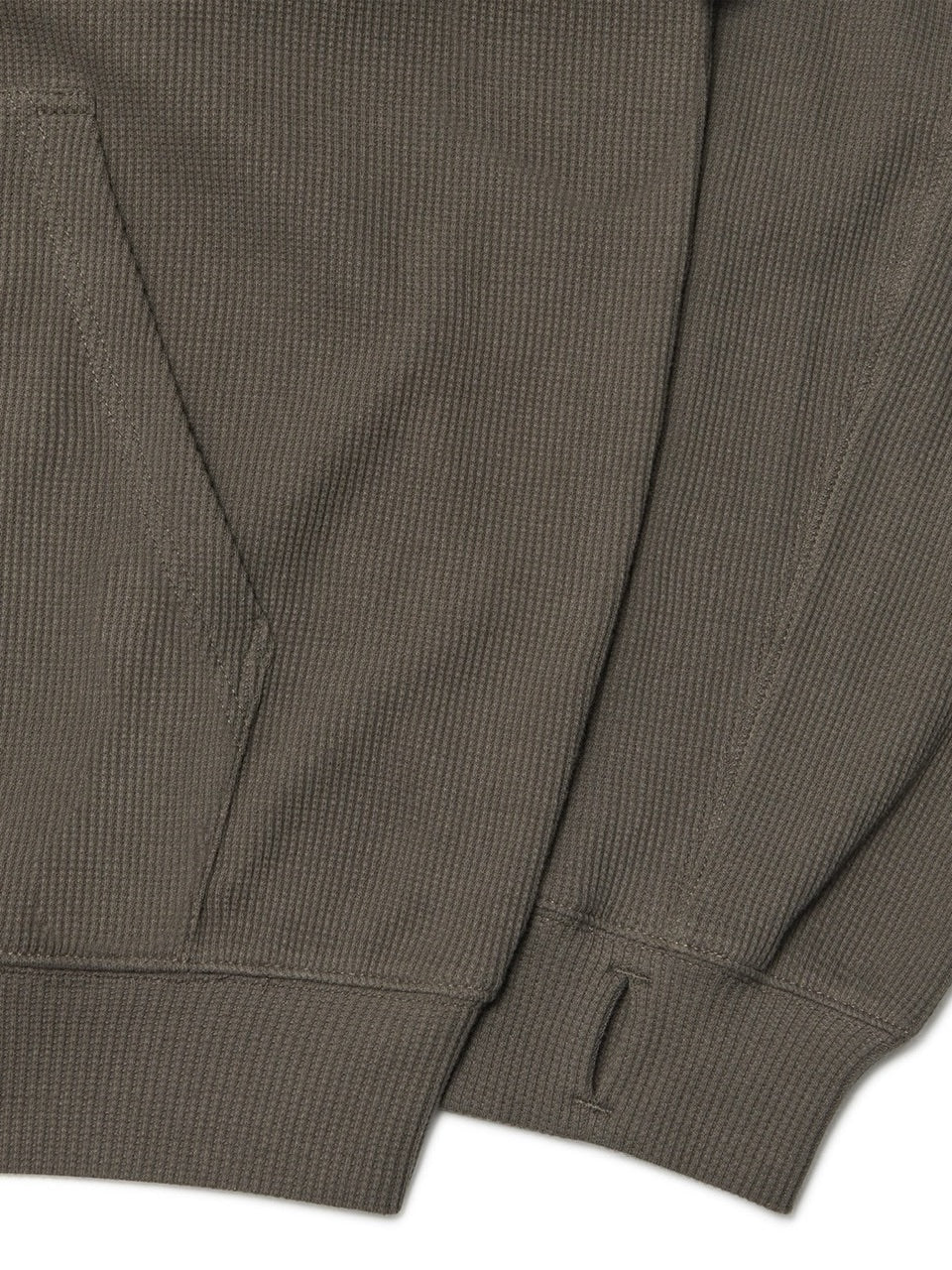 【NOMANUAL】NM WAFFLE HOODED ZIP-UP