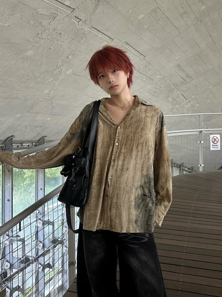 受注制【LUV CODE】damage shirt (3color)