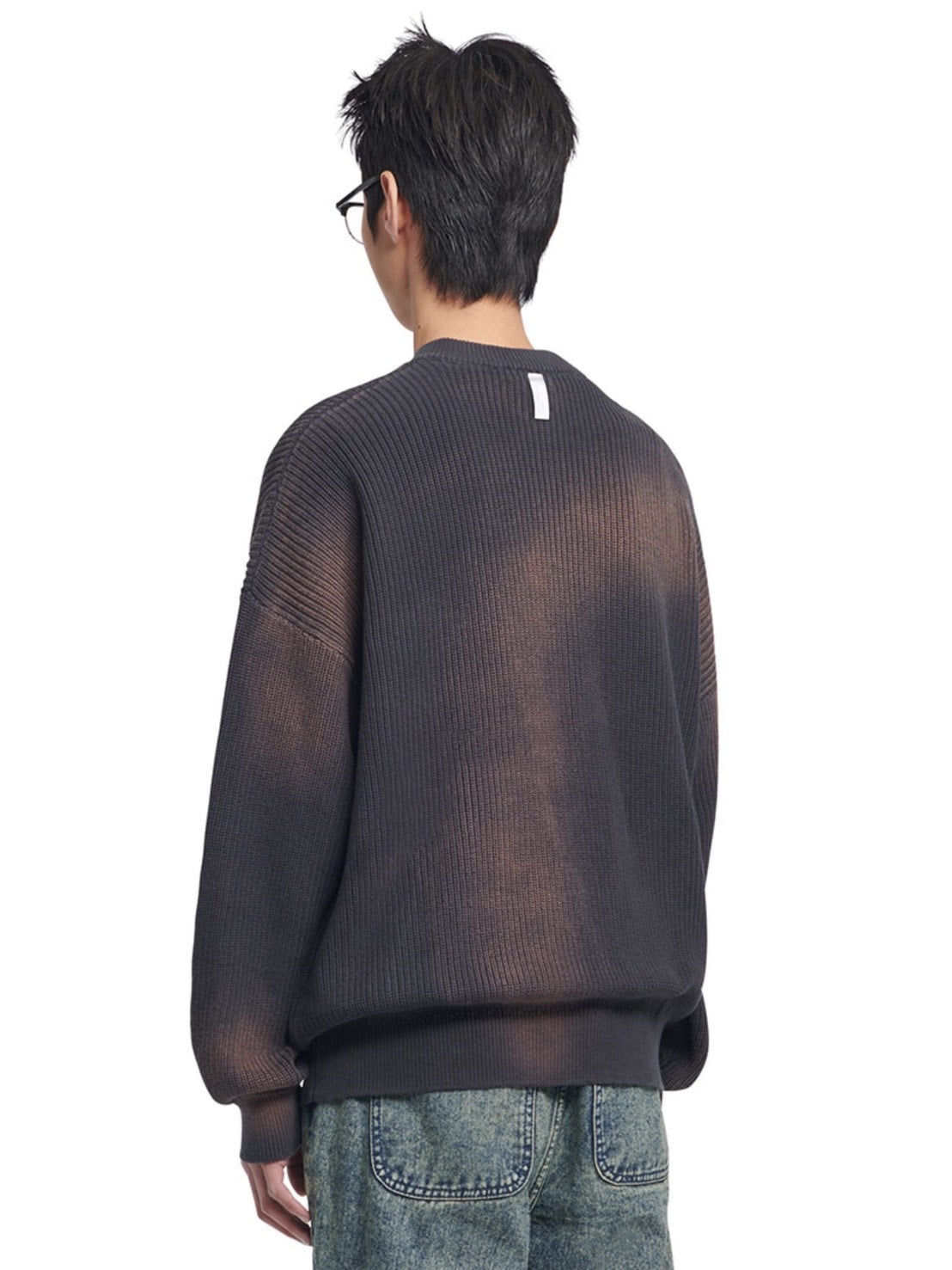 【NOMANUAL】SPRAY DYEING KNIT ZIP-UP
