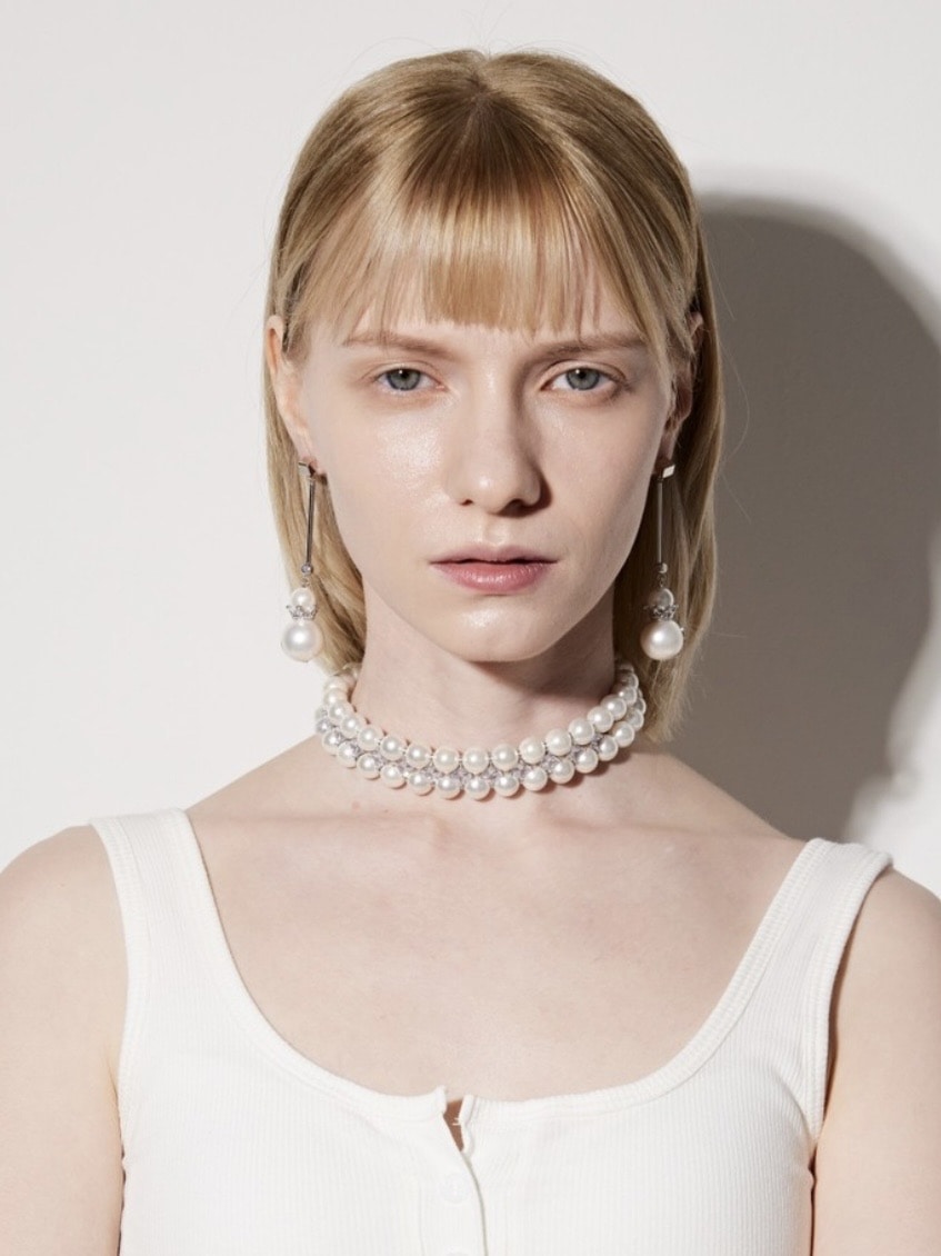 【PEG LEG】Pearl Stone Bridge Choker