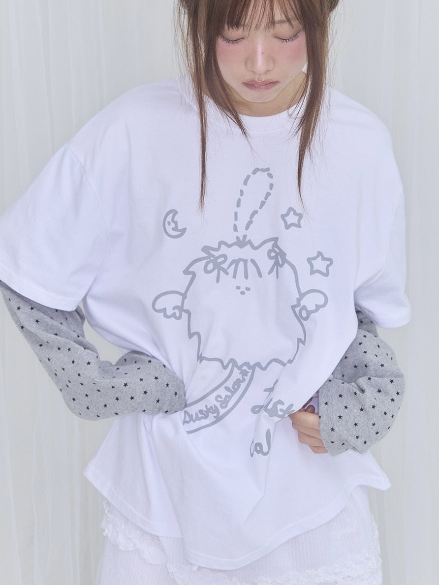 【FANCY X DUSTY】DUSTY CLUB LAYERED LONG SLEEVE / 【ファンシー X ダスティ】ダスティークラブレイヤード長袖Ｔシャツ