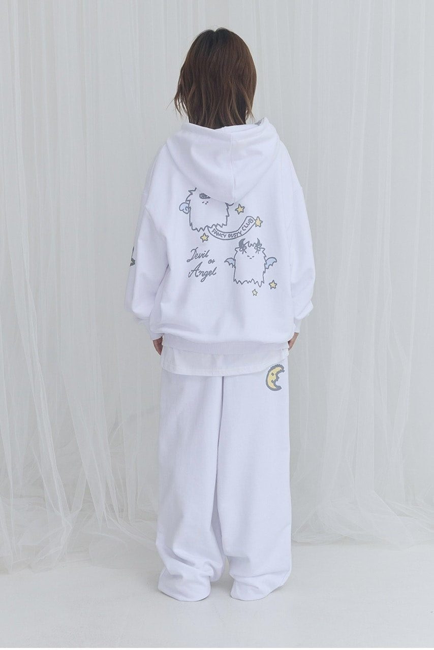 【FANCY X DUSTY】DEVIL & ANGEL PRINTED SWEATPANTS / 【ファンシー X ダスティ】デビル＆エンジェルプリントスウェットパンツ
