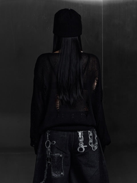 【Rosen Kreuz】LOOSE MESH KNIT