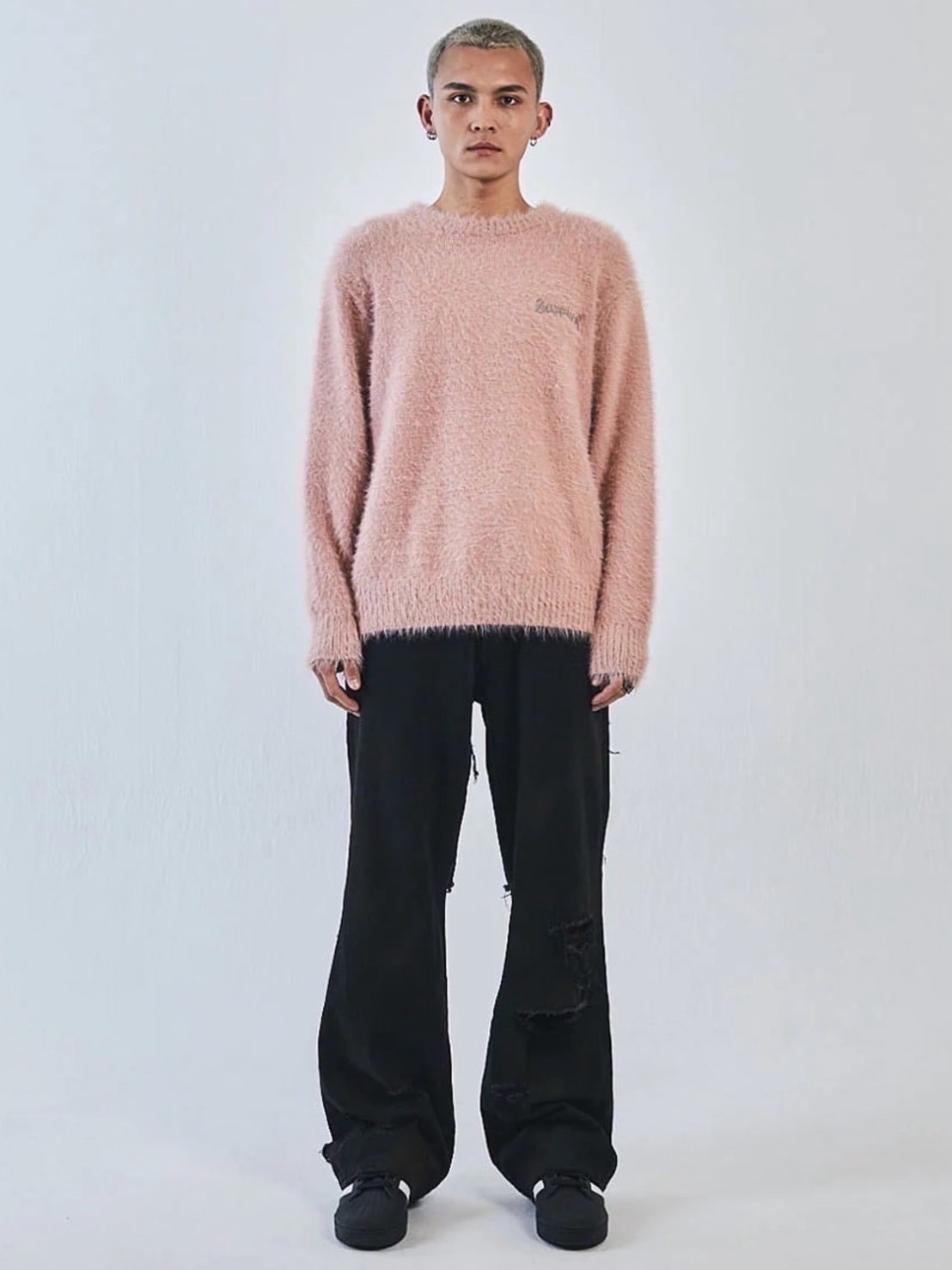 【SUPPLIER】Cross Shaggy Knit / 【サプライヤー】クロスロゴシャギーニット