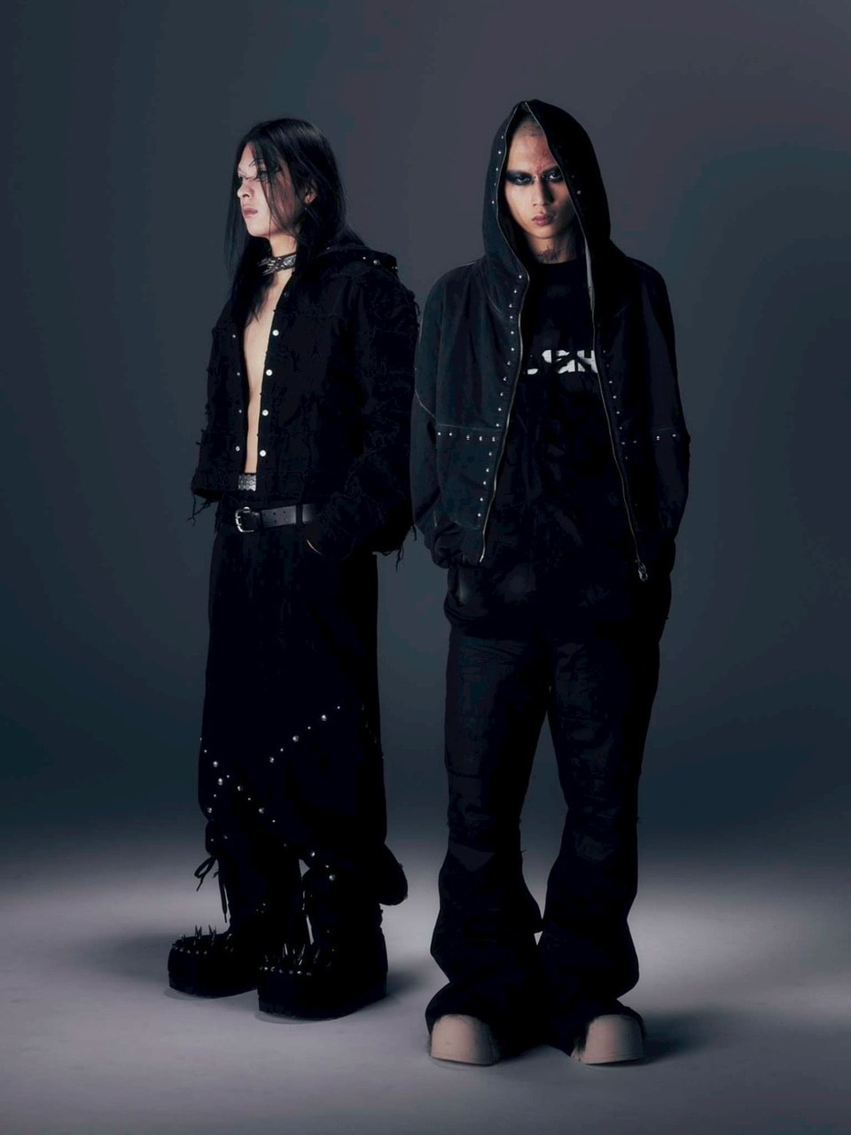 【DIG YOUR OWN GRAVE】FULLZIP STUDDED HOODIE /【ディグユアオウングレイブ】スタッズフルジップアップパーカー