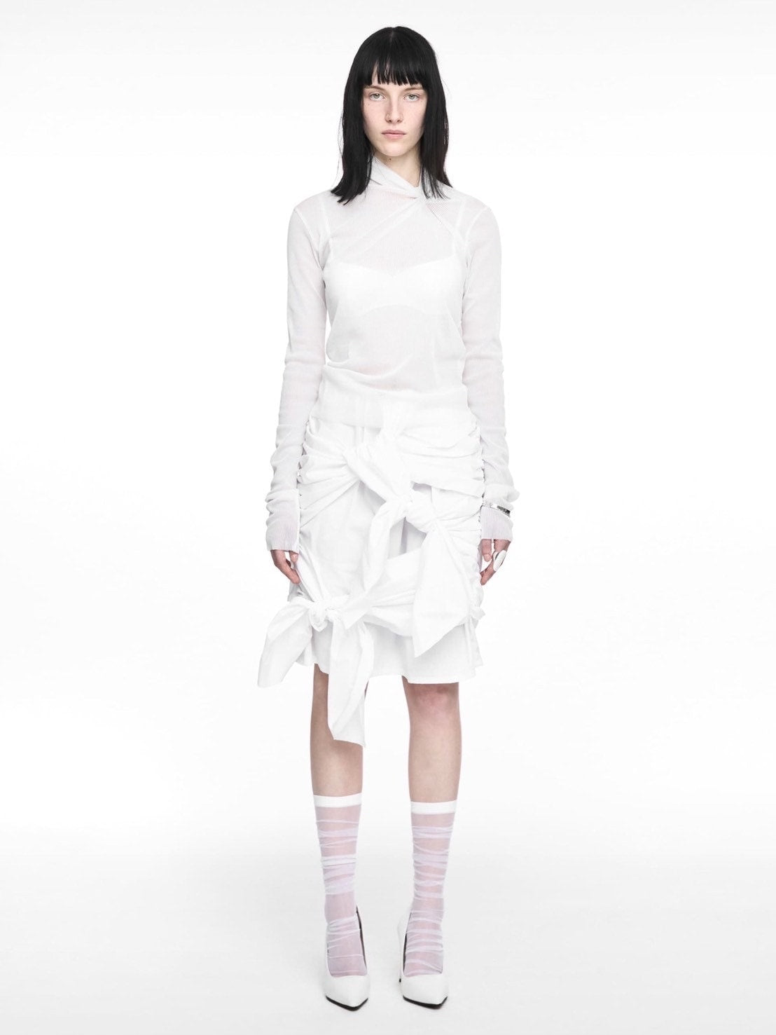 【NACHE】TWIST TIE MIDI SKIRT