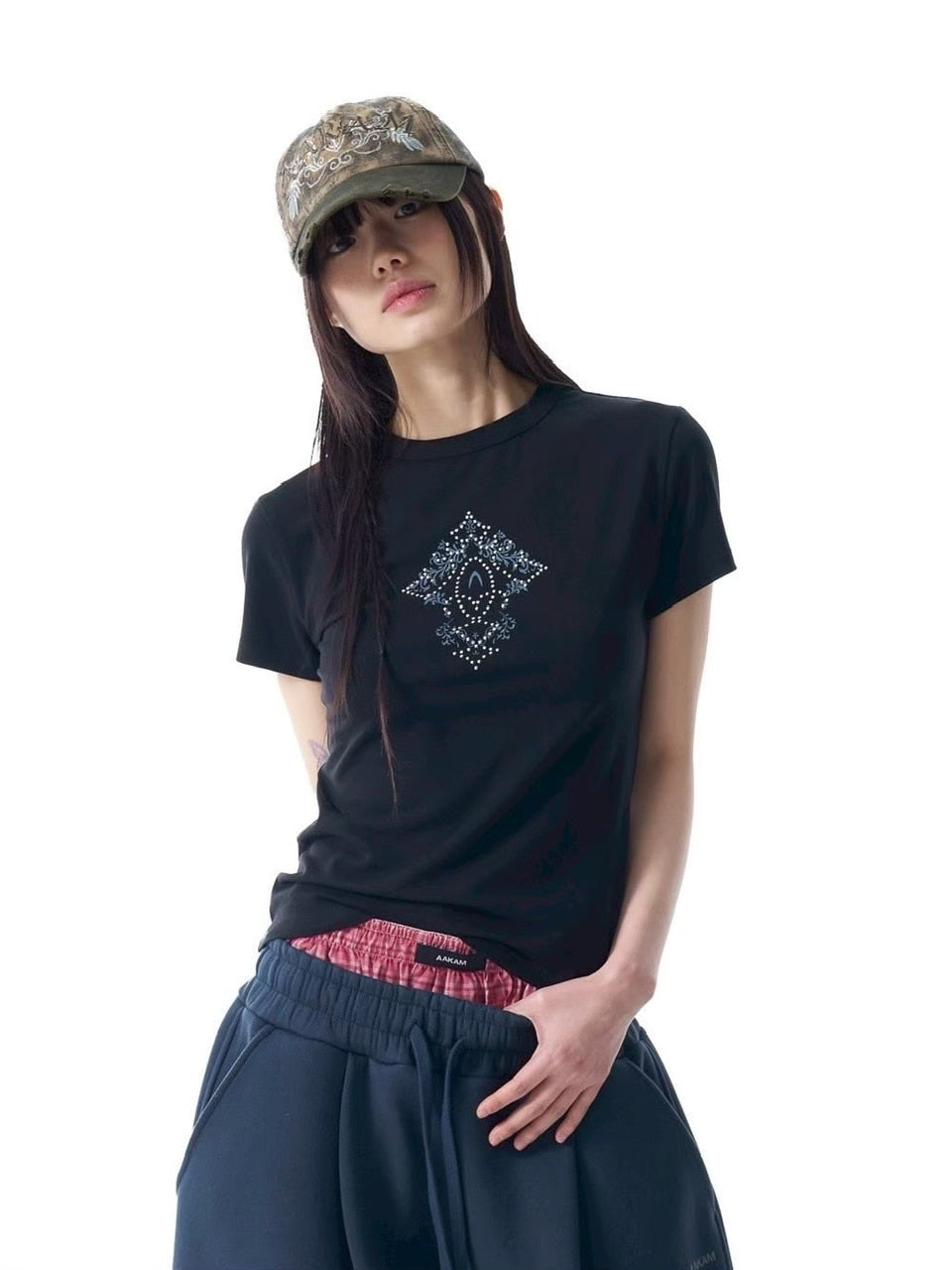 【AAKAM】VTG Washed Damage Ball Cap