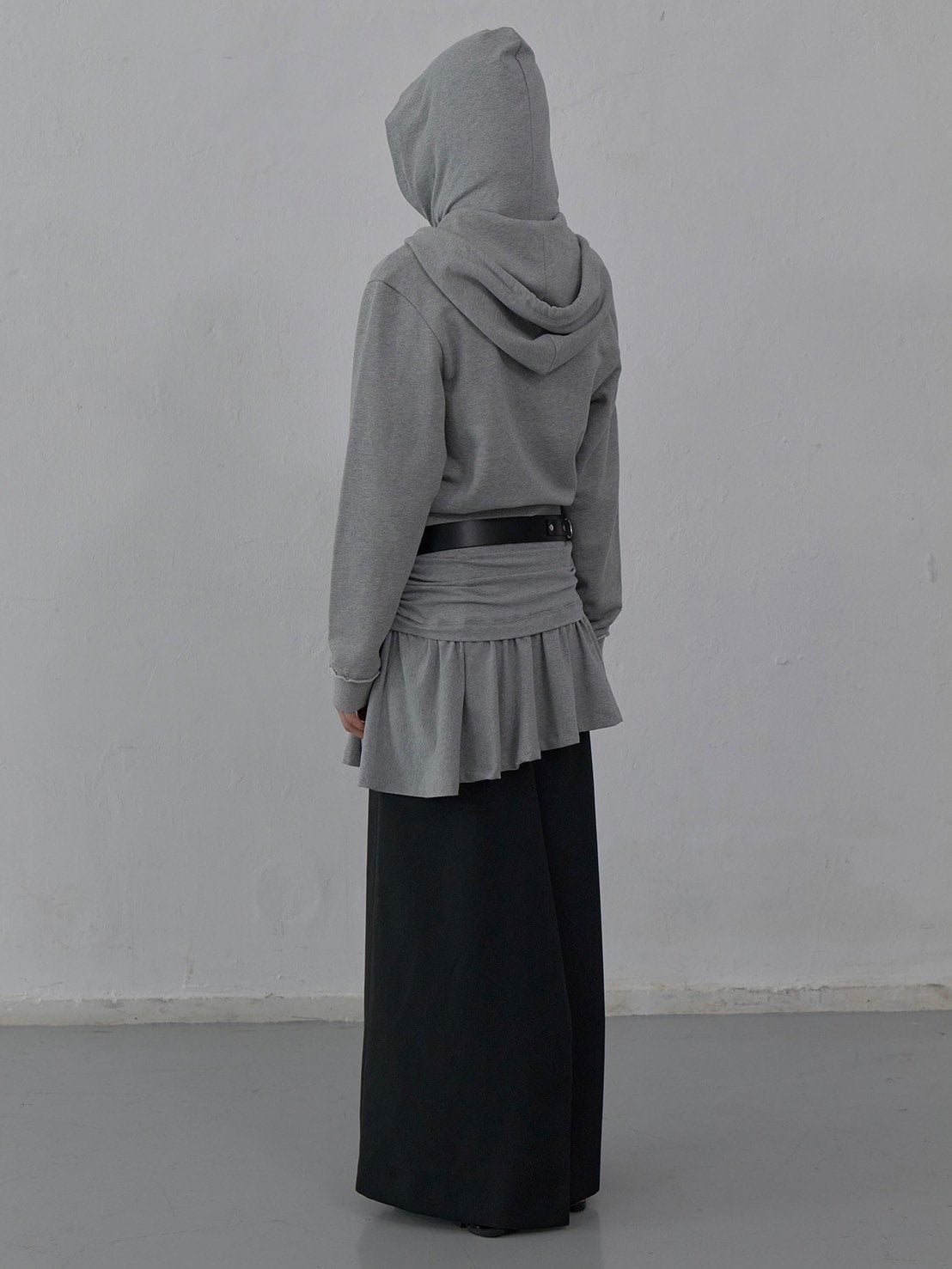 【LCDC】SHIRRING DETAIL ZIP-UP HOODIE / 【エルシーディーシー・ティーエム】シャーリングディティールジップアップパーカー