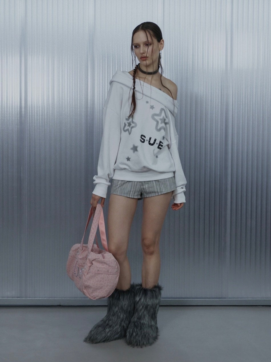 【SETUP‐EXE】STRIPED STUDDED SHORT PANTS / 【セットアップエグゼ】ストライプスタッヅショートパンツ