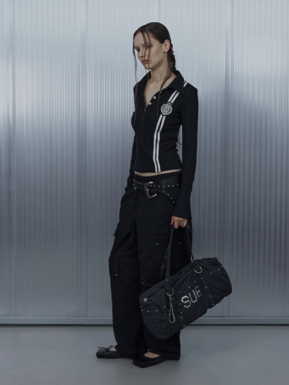 【SETUP‐EXE】LEO STUDDED DUFFEL BAG / 【セットアップエグゼ】レオスタッヅダッフルバッグ