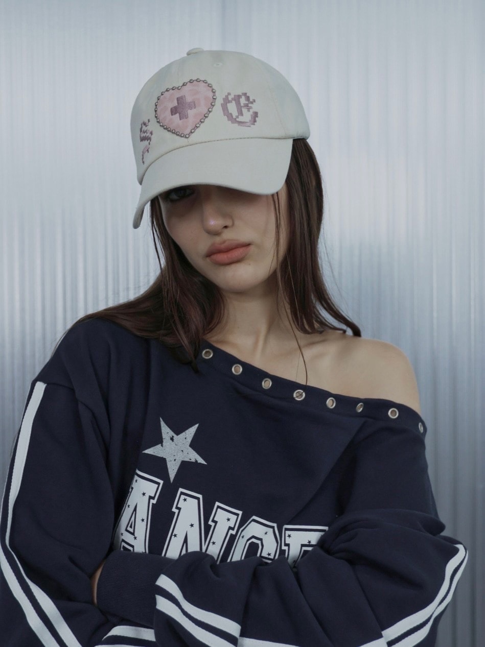 【SETUP‐EXE】LEO APPLIQUE BALL CAP / 【セットアップエグゼ】レオアップリケキャップ