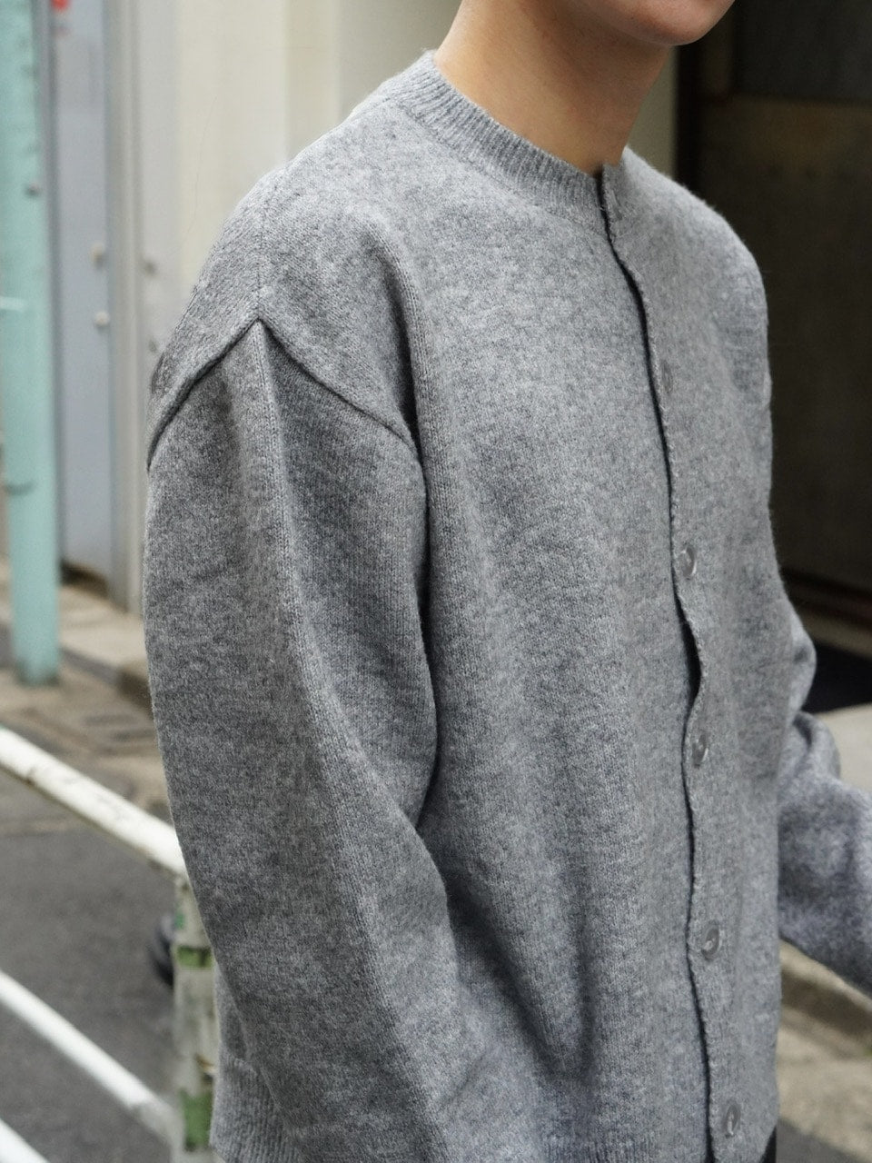 東京店WEB限定受注制【Chikashitsu +】soft touch crew neck knit cardigan / 【チカシツプラス】ソフトタッチクルーネックニットカーディガン (4color)