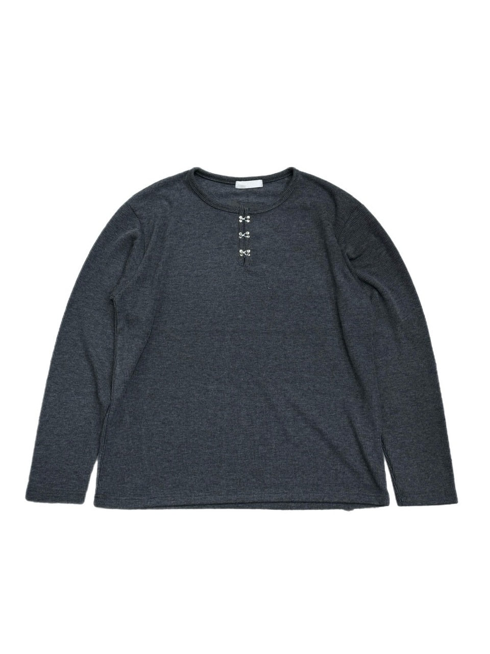 受注制【Chikashitsu +】front hook long sleeve knit (4color