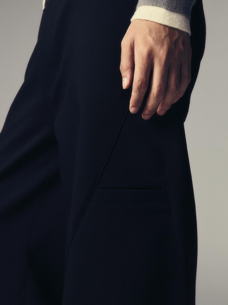 【CS】utility drape wide trousers / 【シーエス】ユーティリティードレープワイドトラウザーズ