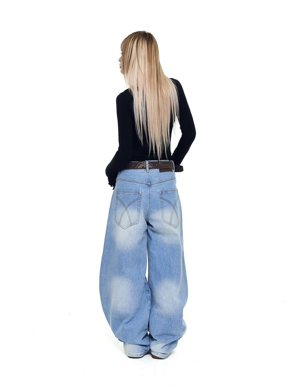 【AAKAM】Needlework Studded Belt