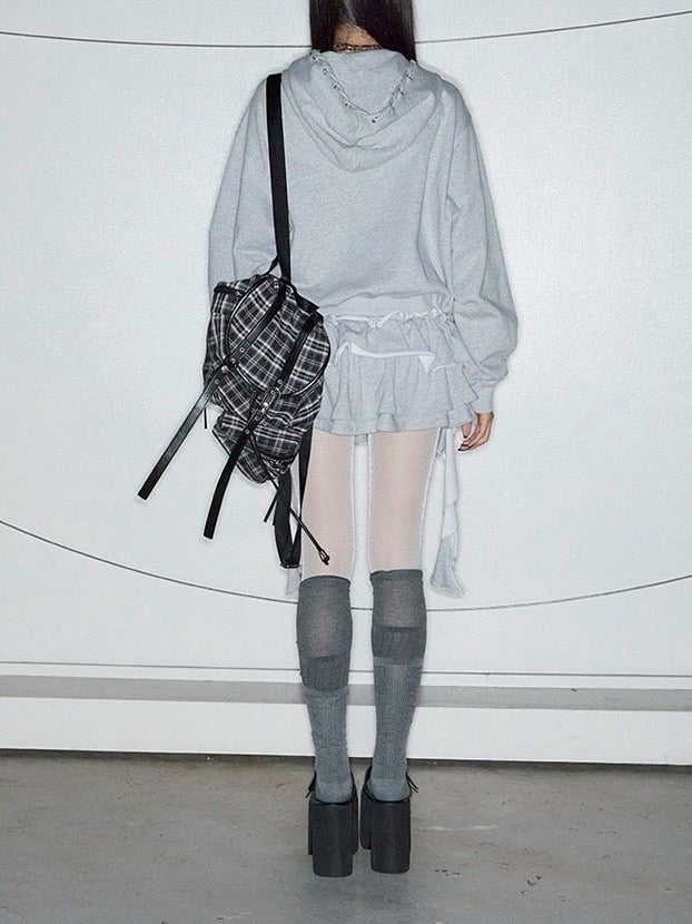 【NOT KNOWING】Gothic Cross Hood Zip Up / 【ノットノーイング】ゴシッククロスフードパーカー