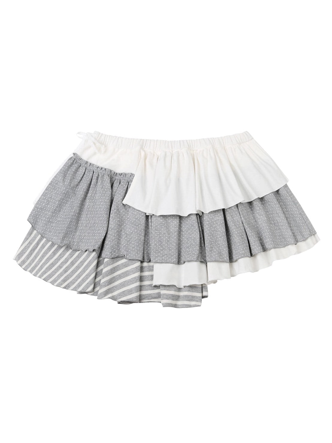 【TUOMIO】BANDED LAYERED SKIRT / 【トゥオミオ】バンディッドレイヤードスカート