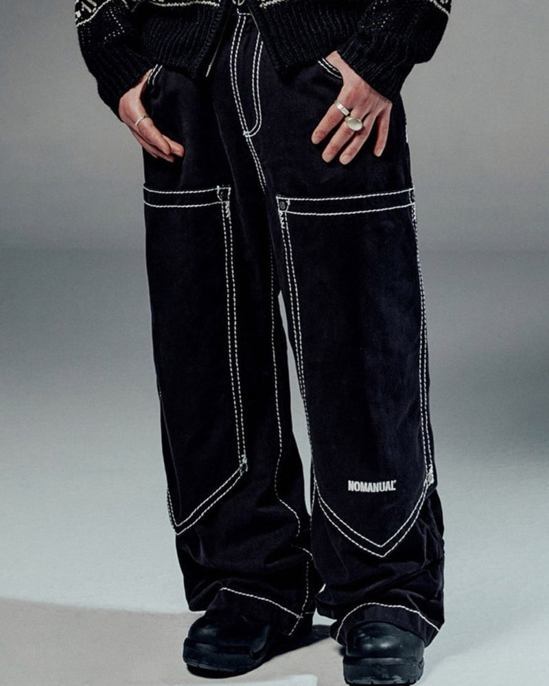 【NOMANUAL】NO RELIGION DOUBLE KNEE PANTS