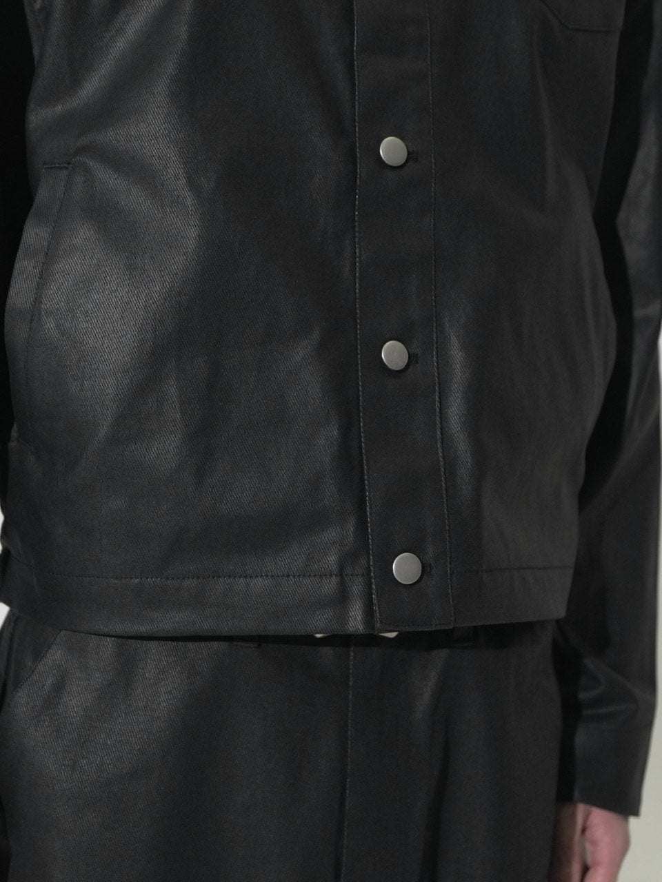 【CS】coated denim jacket(black)