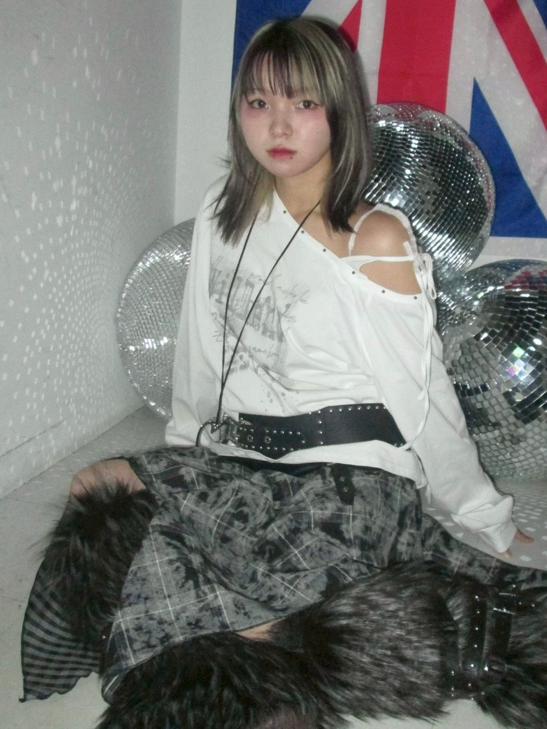 【Never mind the XU】one shoulder long sleeve / 【ネバーマインドザエックスユー】ワンショルダー長袖Tシャツ (2color)