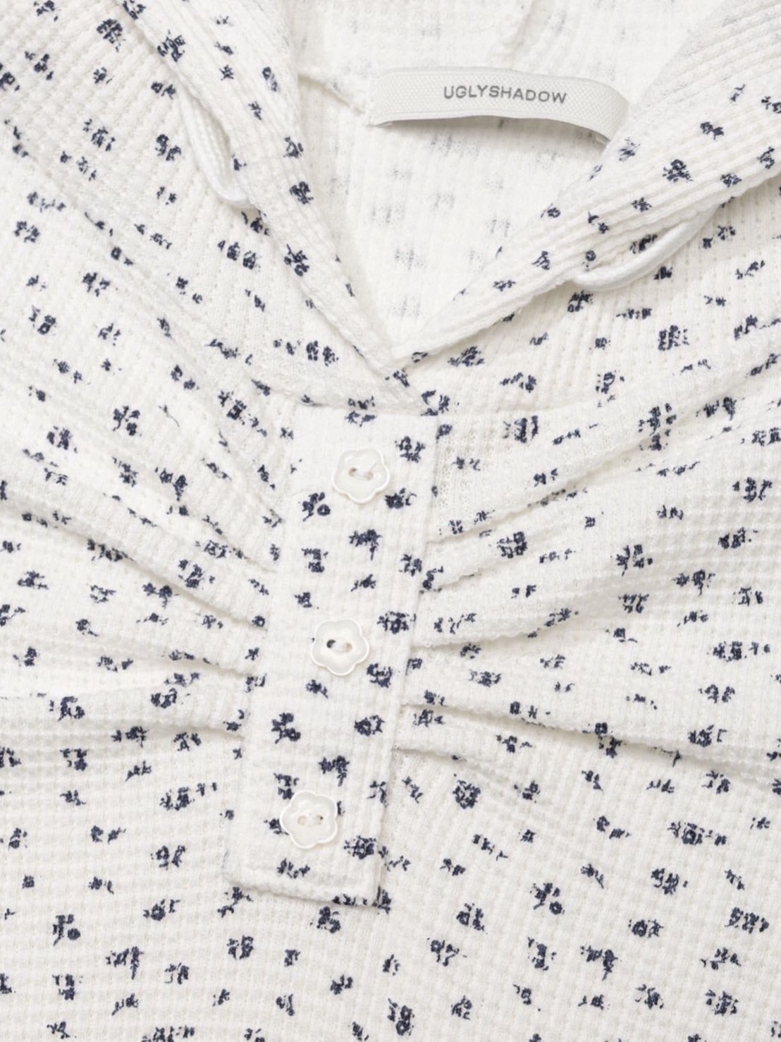 12/21 20:00 再販【Uglyshadow】FLOWER WAFFLE HOODIE