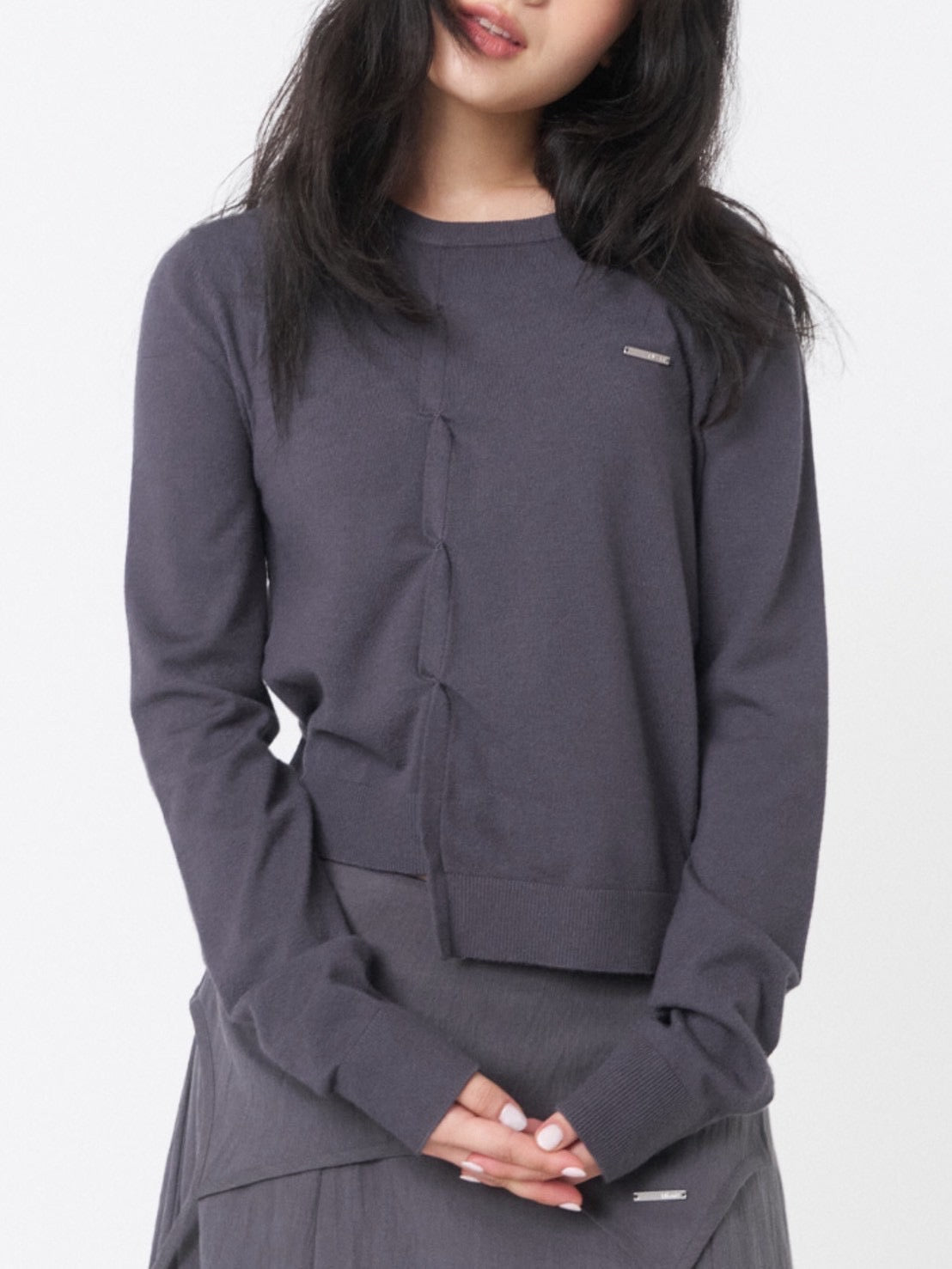 【Miseki seoul】Origami pleats knit top