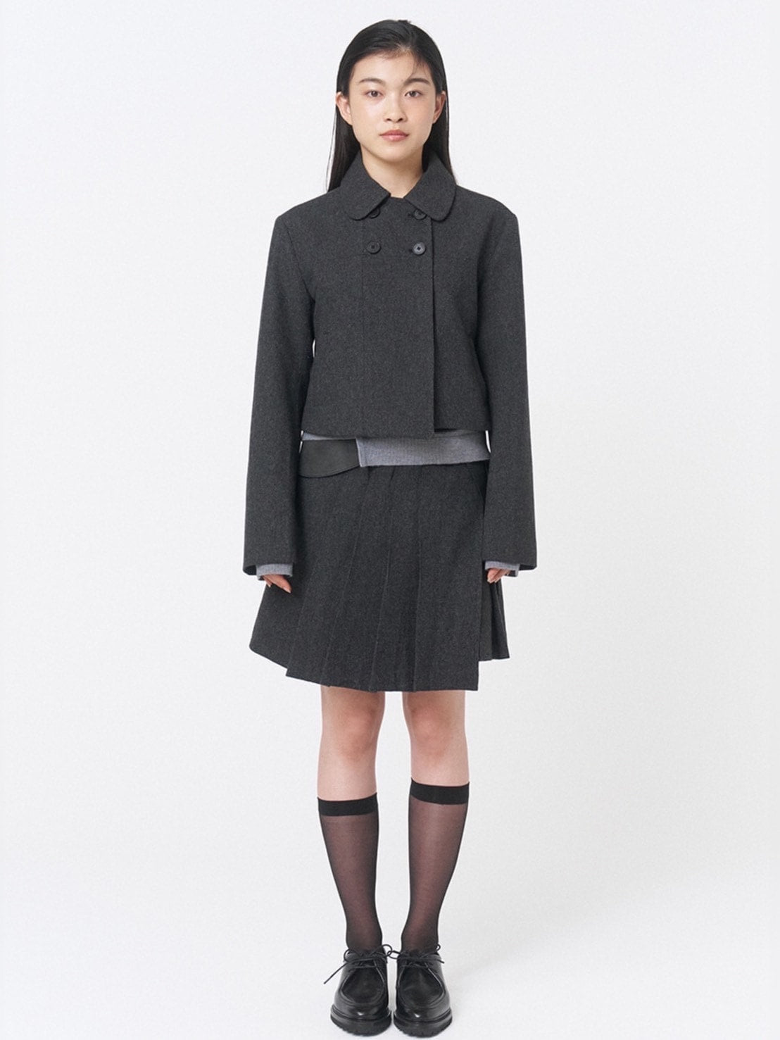 【Miseki seoul】Wabi Round collar double jacket