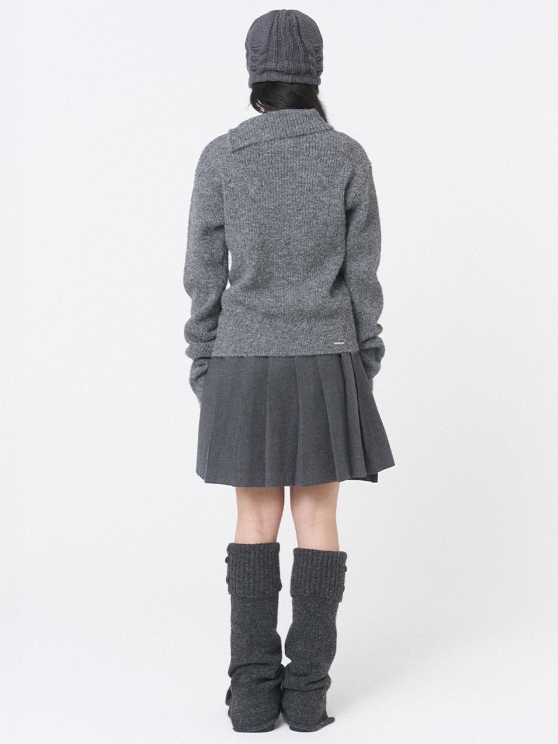 【Miseki seoul】Wabi origami pleats midi skirt