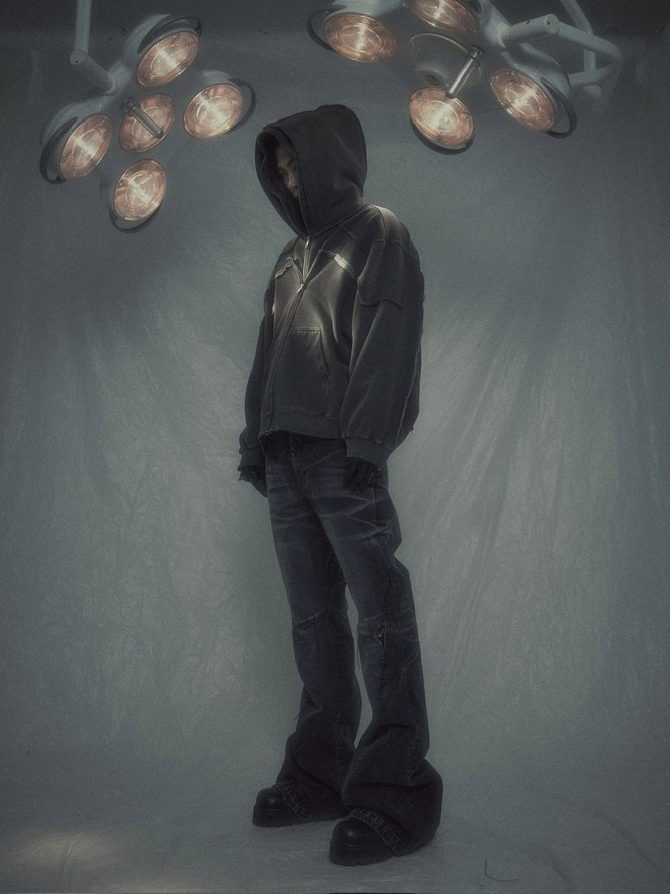 【SURGERY】surgery sutured boot-cut denim pants