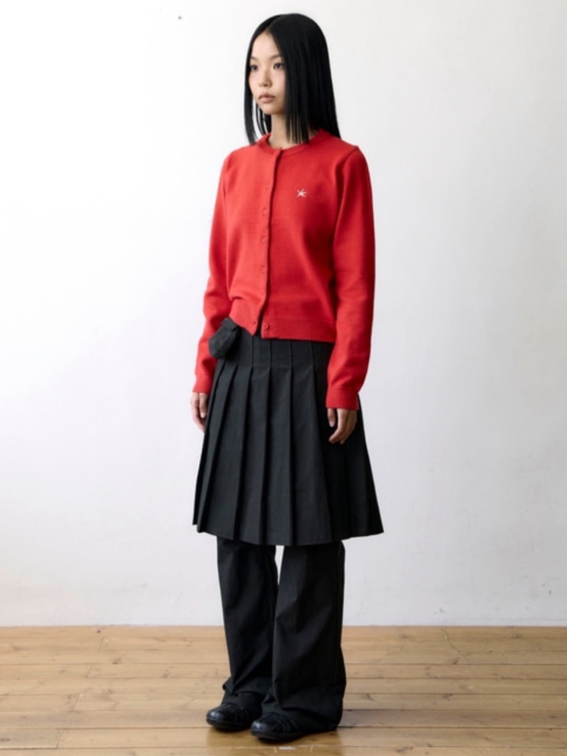 【THECOLDESTMOMENT】TCM skirt layered pants