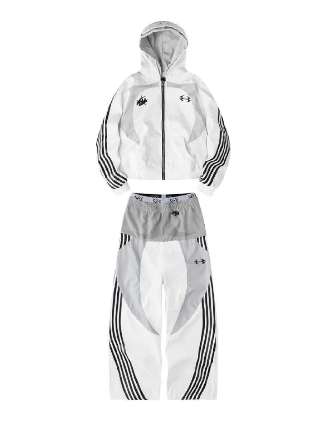 【Cozy world Wide】"BBY TECHBOI" 3 LAYER NYLON TRACKSUIT JACKET / 【コージーワールドワイド】ラインナイロントラックジャケット