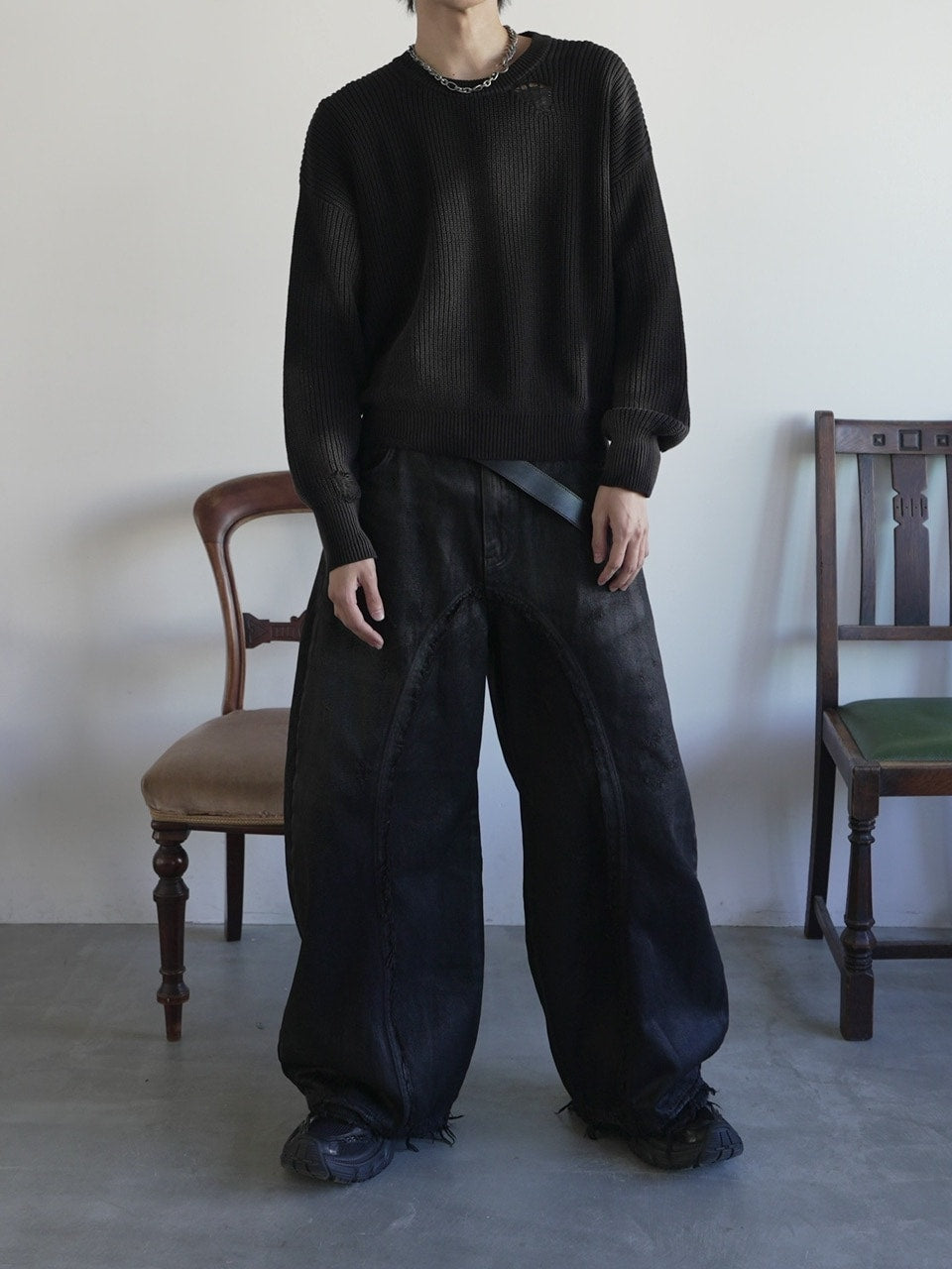 【CH】Cropped spray dyeing knit / サイズ1 CH】Cropped spray dyeing knit / サイズ1 , 【公式通販】