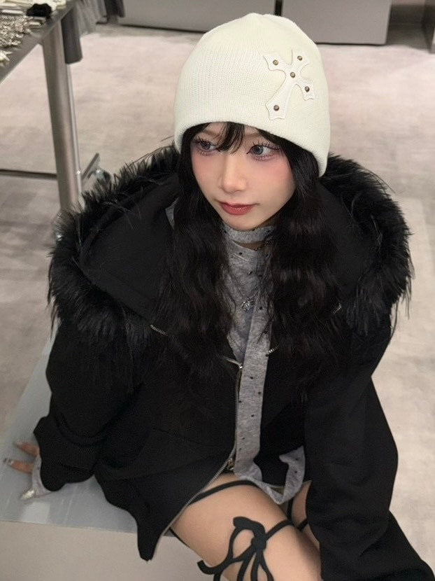 受注制【Never mind the XU】cross beanie / 【ネバーマインドザエックスユー】クロスビーニー (6color)