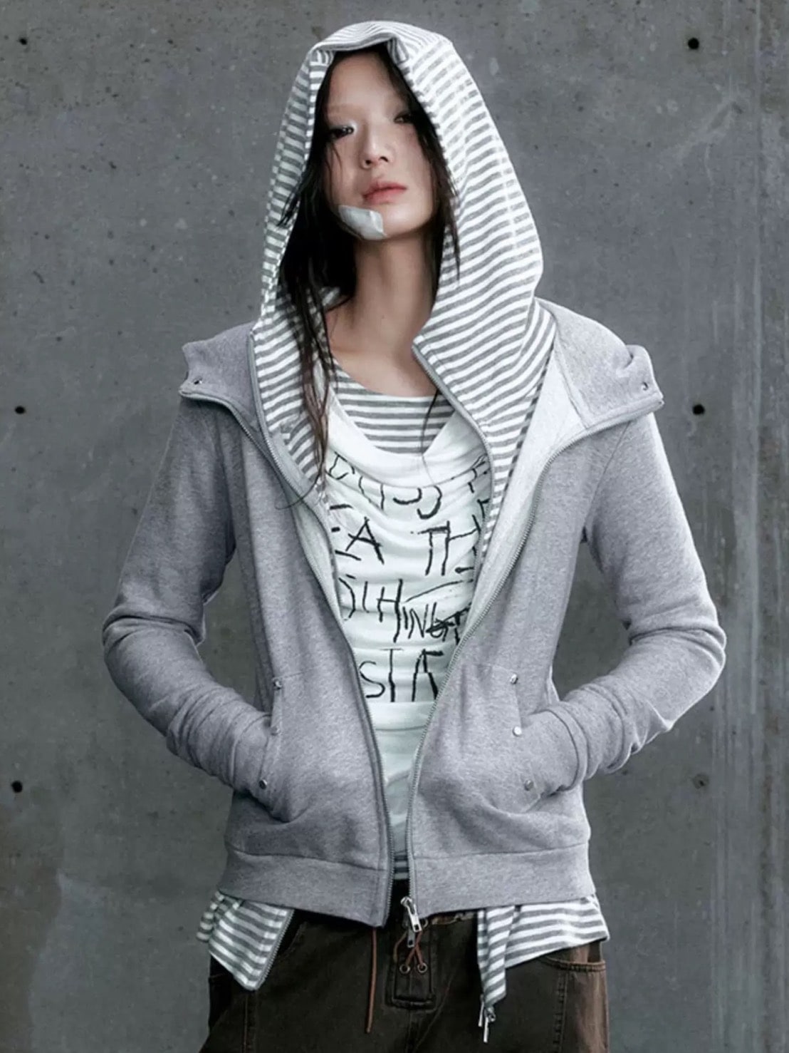 【Cest Nous】Border Patchwork T-Shirt