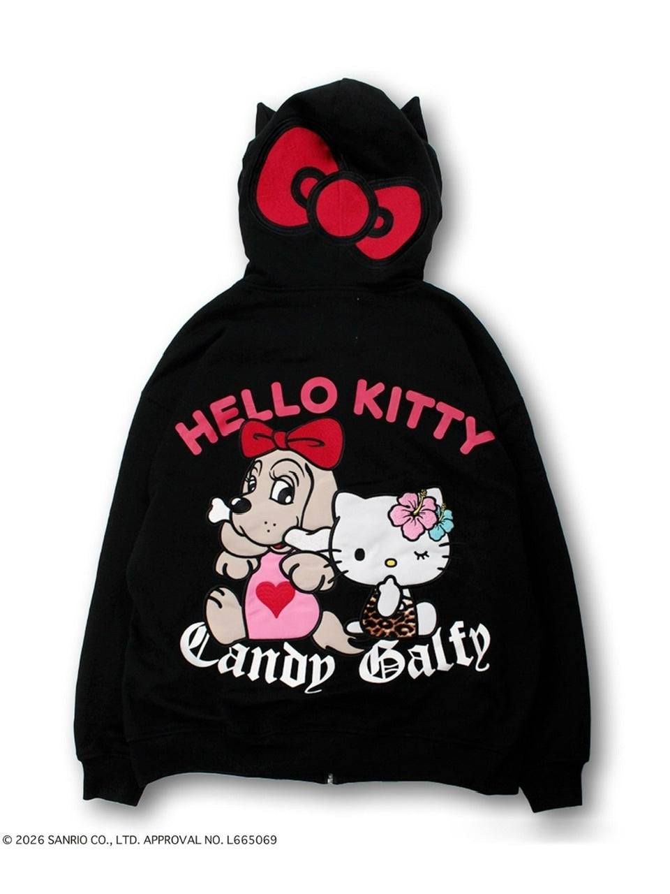 【GALFY×KITTY】仲子パーカー / 【ガルフィー×キティー】キティ猫耳ジップアップパーカー