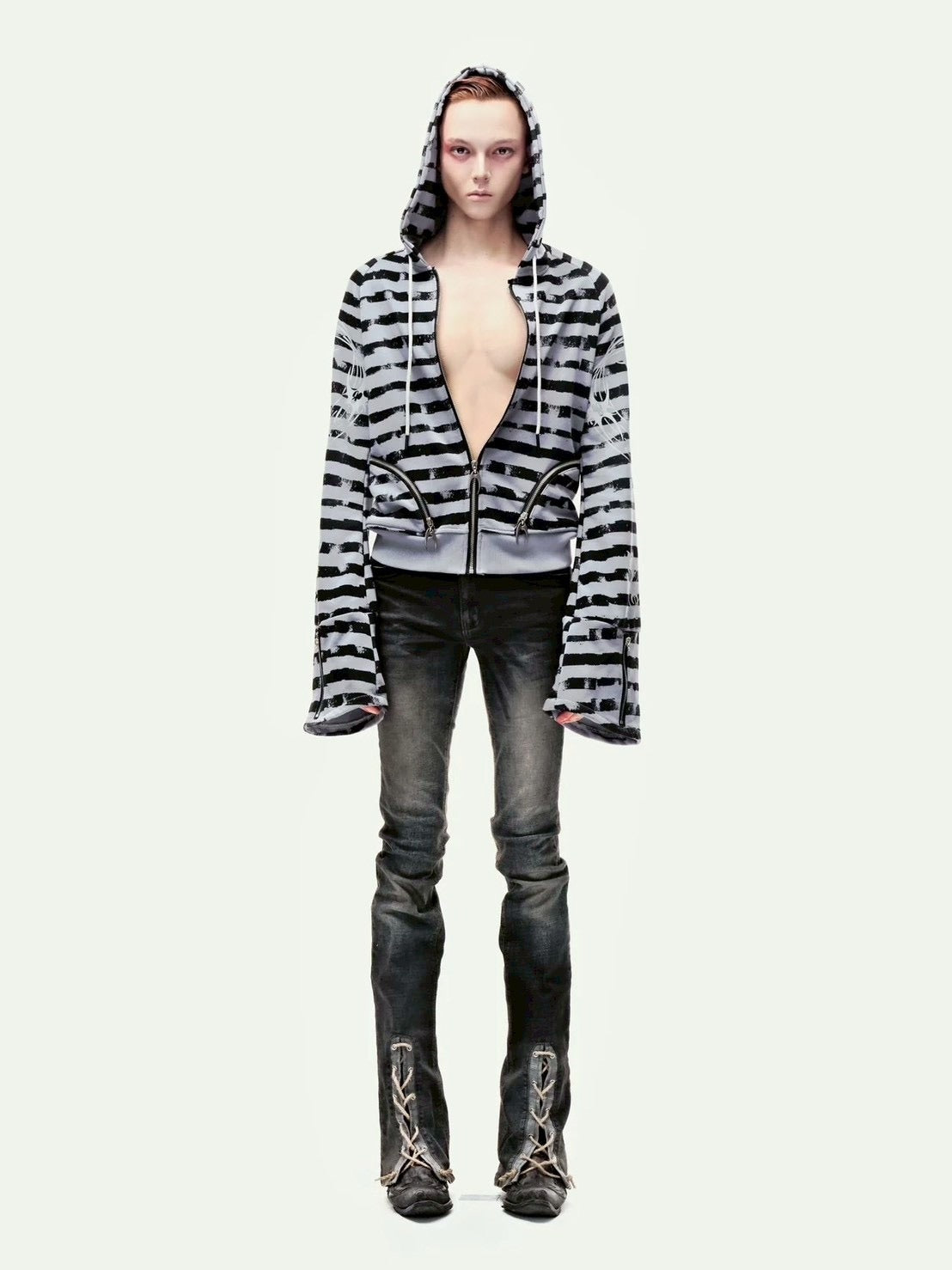 【Cozy world Wide】Cozy Stripper zip up hoodie