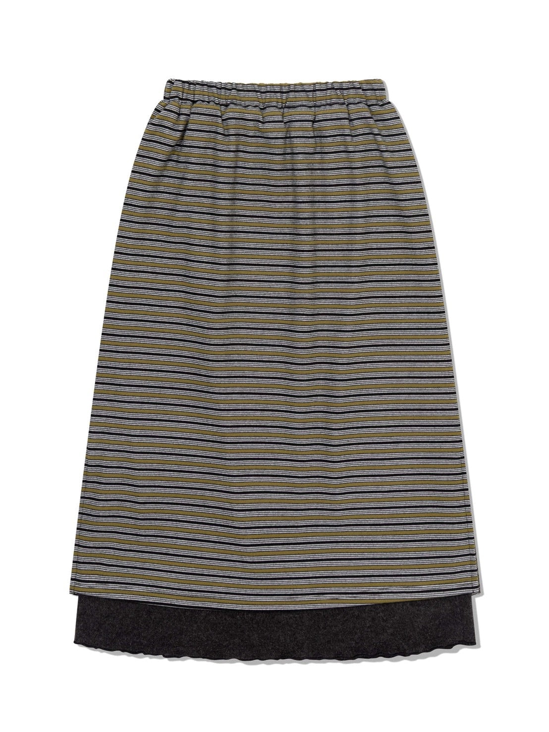 12/21 20:00 発売【Uglyshadow】STRIPED LAYERED SKIRT