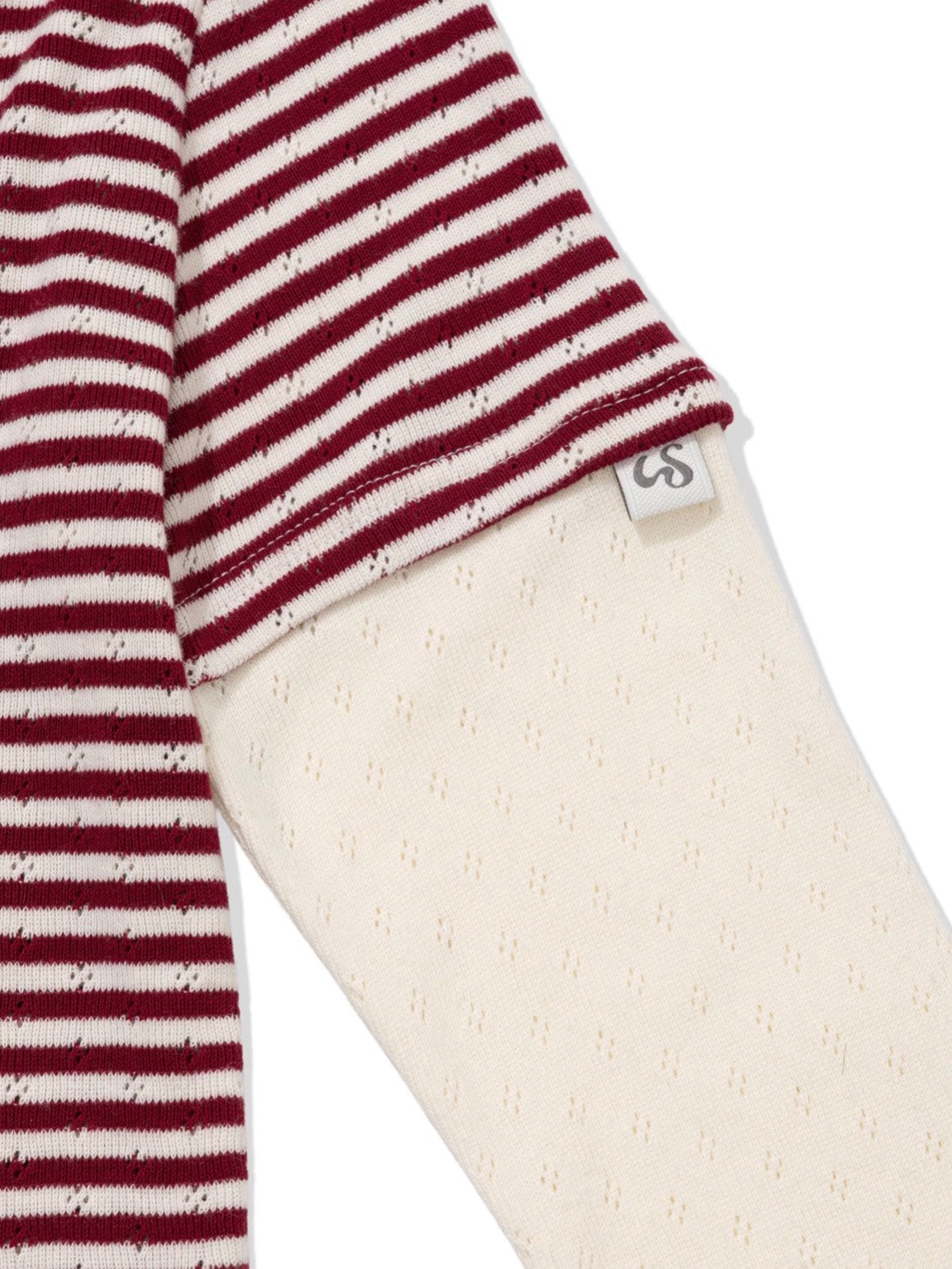 12/21 20:00 発売【Uglyshadow】STRIPE SHIRRING LAYERED HOODIE