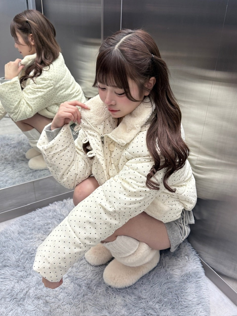 受注制【nmtc +】dot pattern blouson 【エヌエムティーシープラス】ドット柄ブルゾン