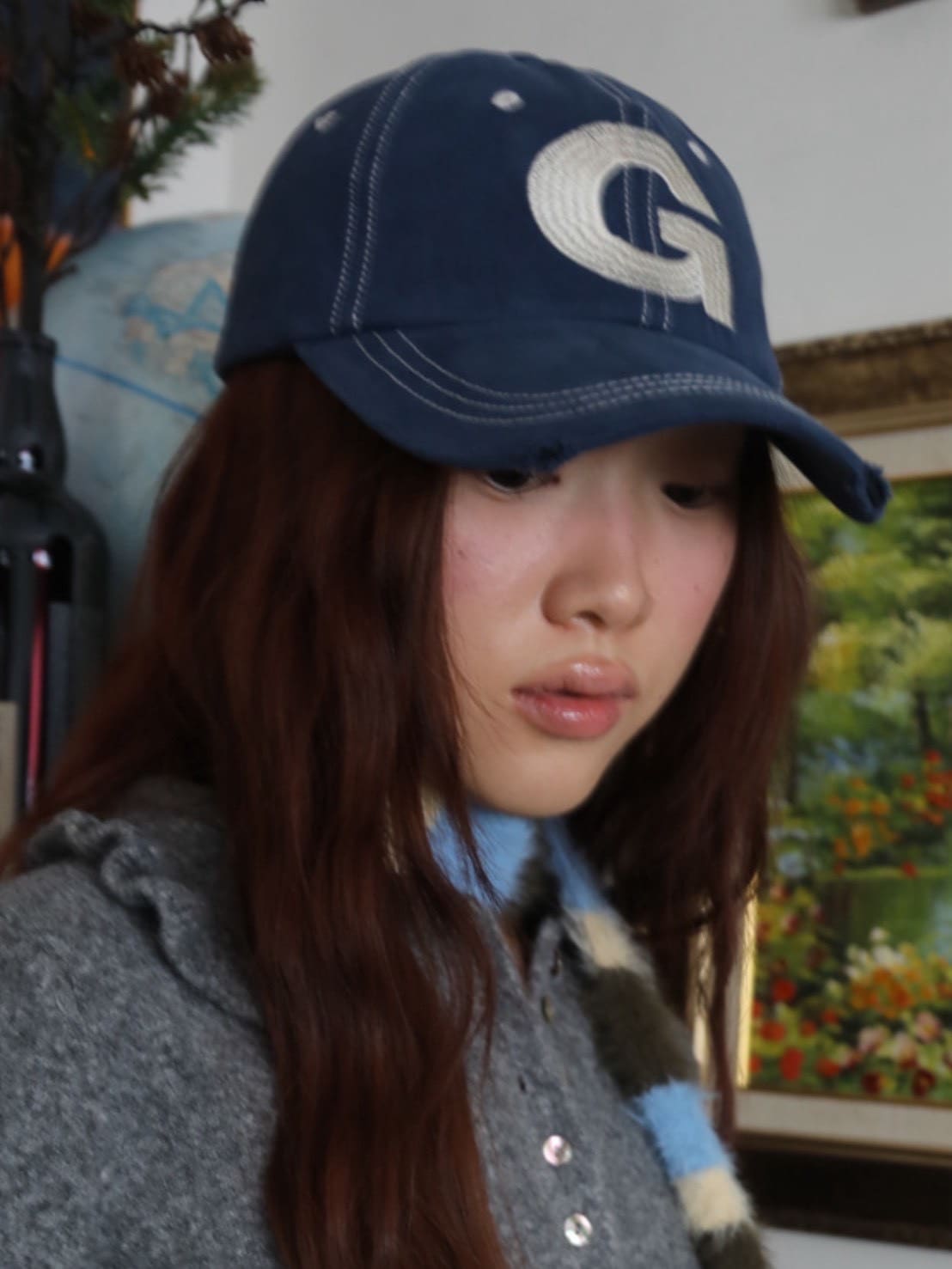 【IUGAMAKARAS】G Needlework Ball Cap