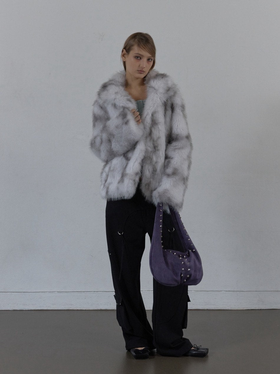 【SETUP‐EXE】FAUX FUR JACKET / 【セットアップエグゼ】ハイネックファージャケット