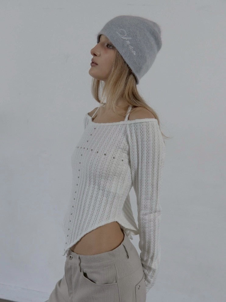 【SETUP‐EXE】ANGORA LOGO BEANIE / 【セットアップエグゼ】アンゴラロゴビーニー